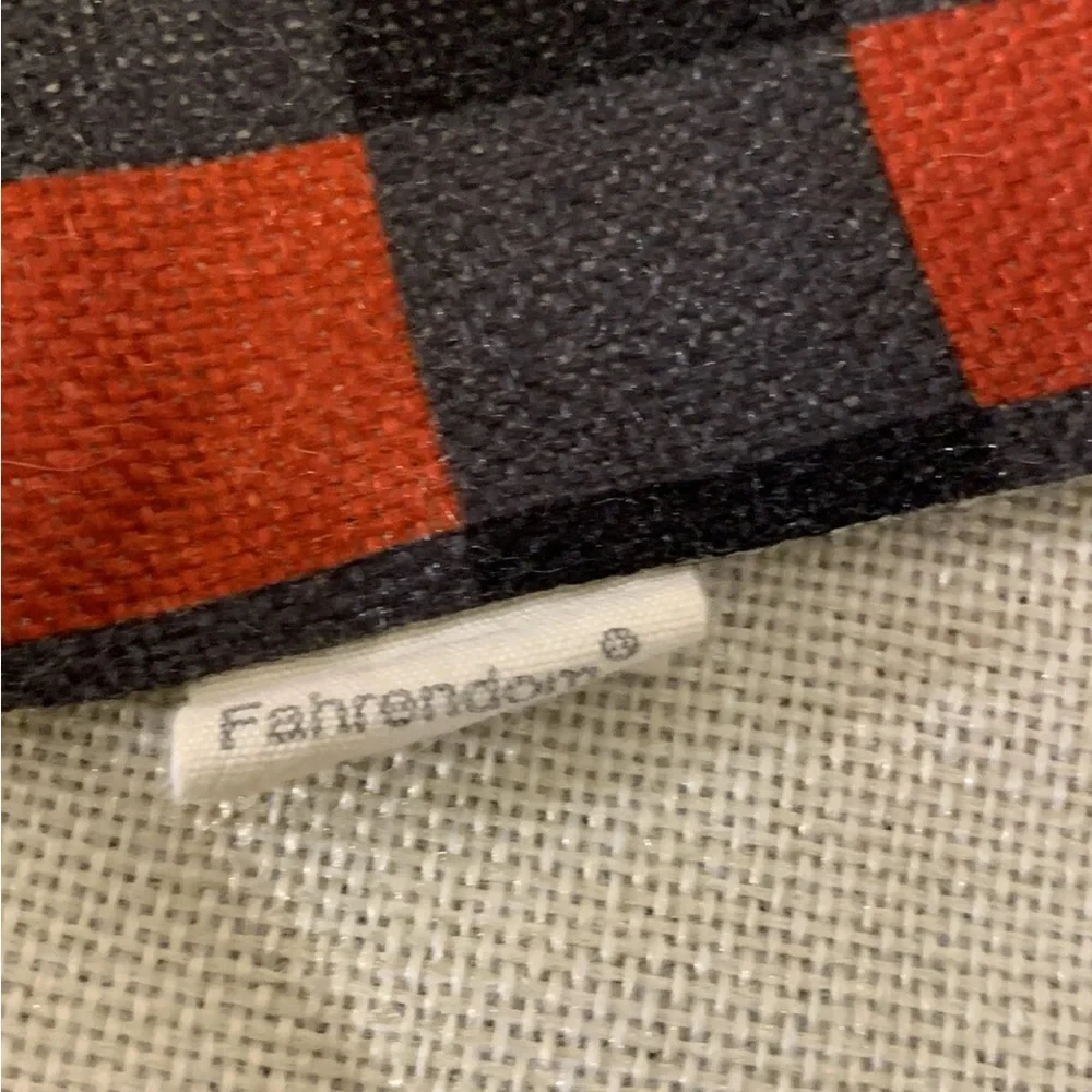 Farm Fresh Christmas Trees Pillow - Red‎ and Black